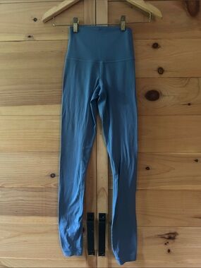 lululemon Align High Rise Ribbed Leggings 28” Dusty Blue size 0